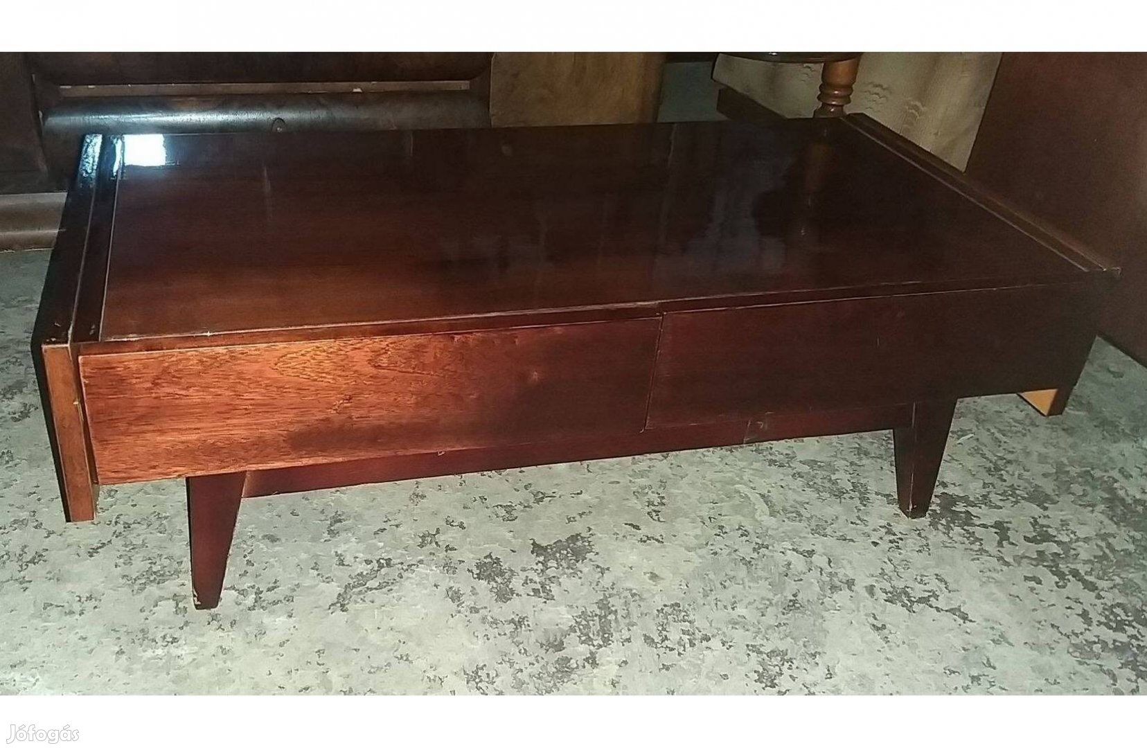MID century diófurnéros ágyneműtartó,komód