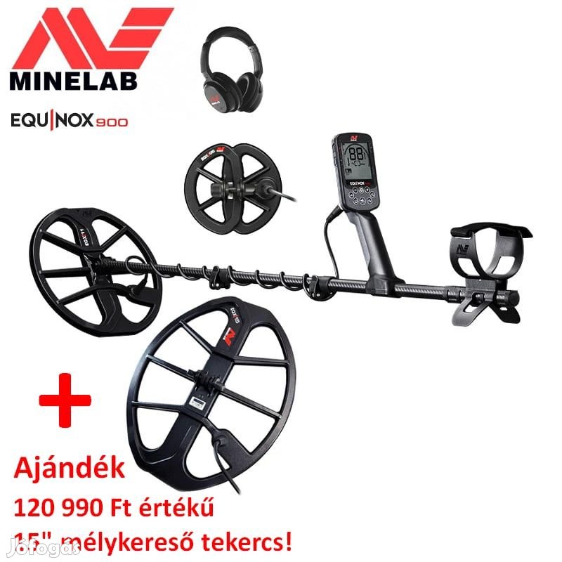 MINELAB EQUINOX 900 FÉMDETEKTOR FÉMKERESŐ AJÁNDÉK 15'' TEKERCCSEL