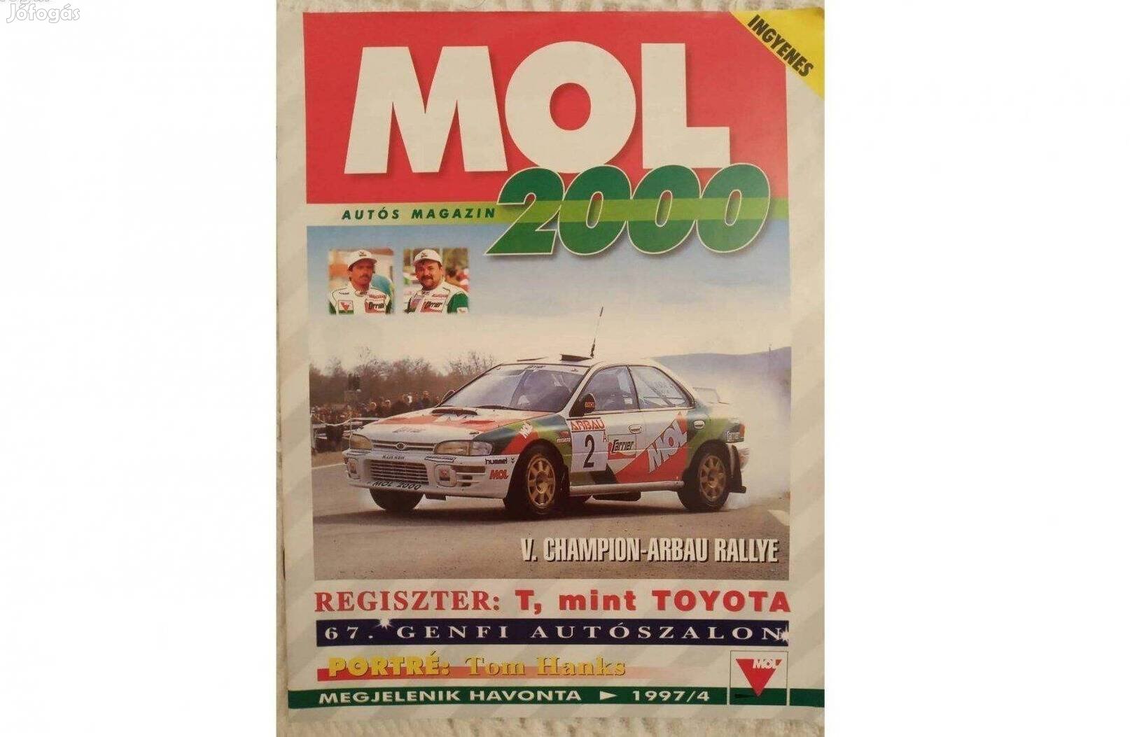 MOL 2000 autós magazin 1997-ből. Retro. Kitűnő állapotú.Debrecenben