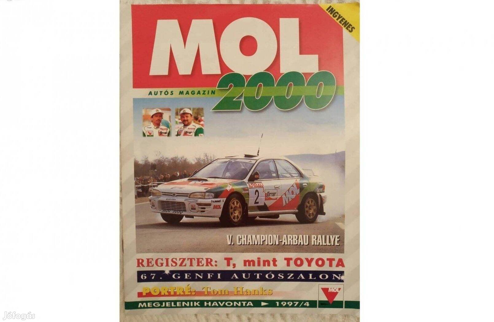 MOL 2000 autós magazin 1997-ből. Retro. Teljesen új bontatlan állapot