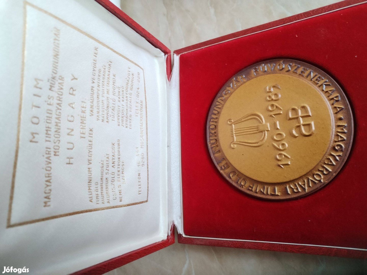 MOTIM 1960-1985 Jubileumi Mosomagyaróvári emlékérem sajá