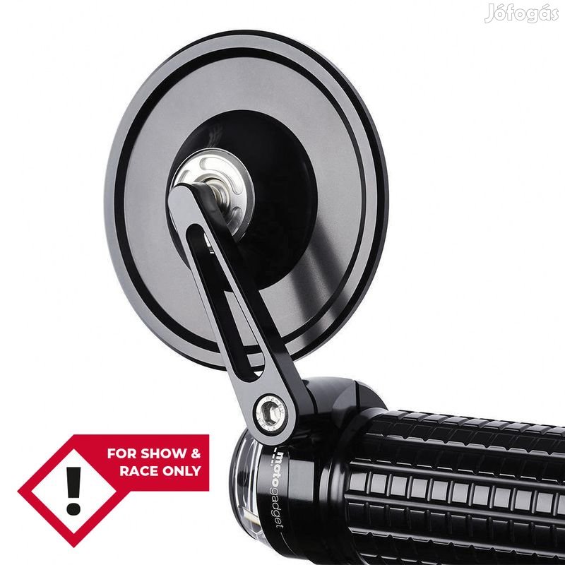 MOTOGADGET Mo.View Spy, üveg nélküli kormányvég tükör, kerek, fekete,