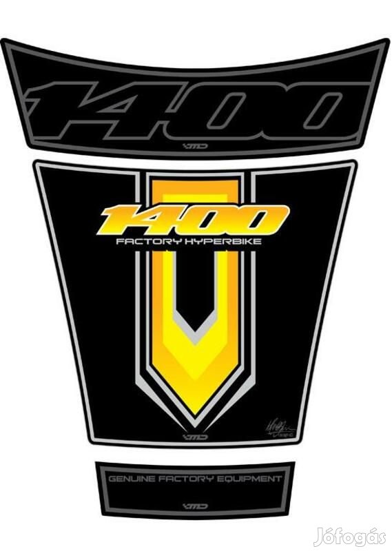MOTOGRAFIX Tankpad 3 darabos fekete/sárga Suzuki GSX1400-hoz