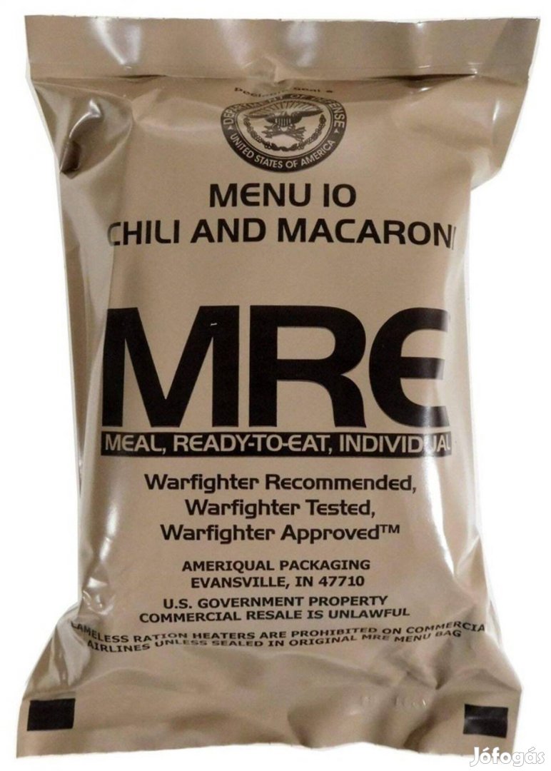 MRE Amerikai katonai ételcsomag Menü 10