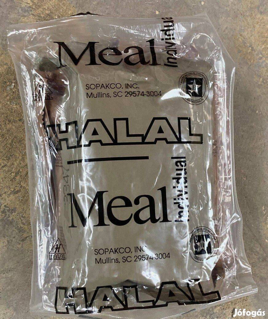 MRE Amerikai katonai ételcsomag. Ritka "Halal" Menü