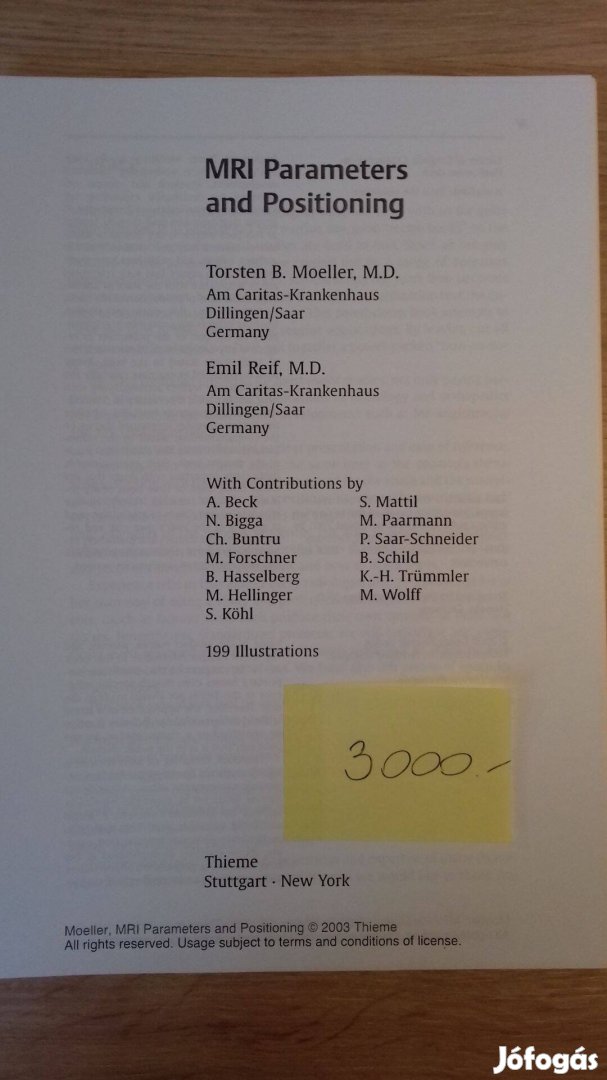 MR paraméterek és pozicionálás angol nyelvű