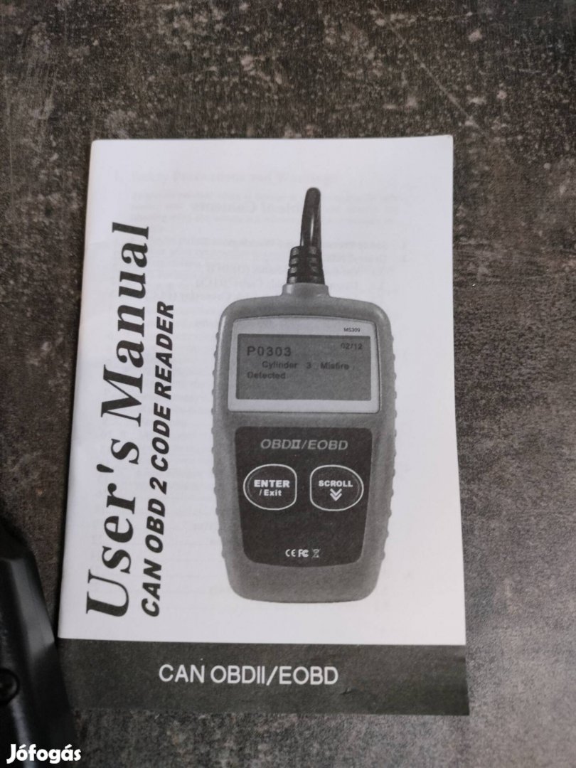 MS309 OBD2 autódiagnosztika hibakód olvasó és törlő új 