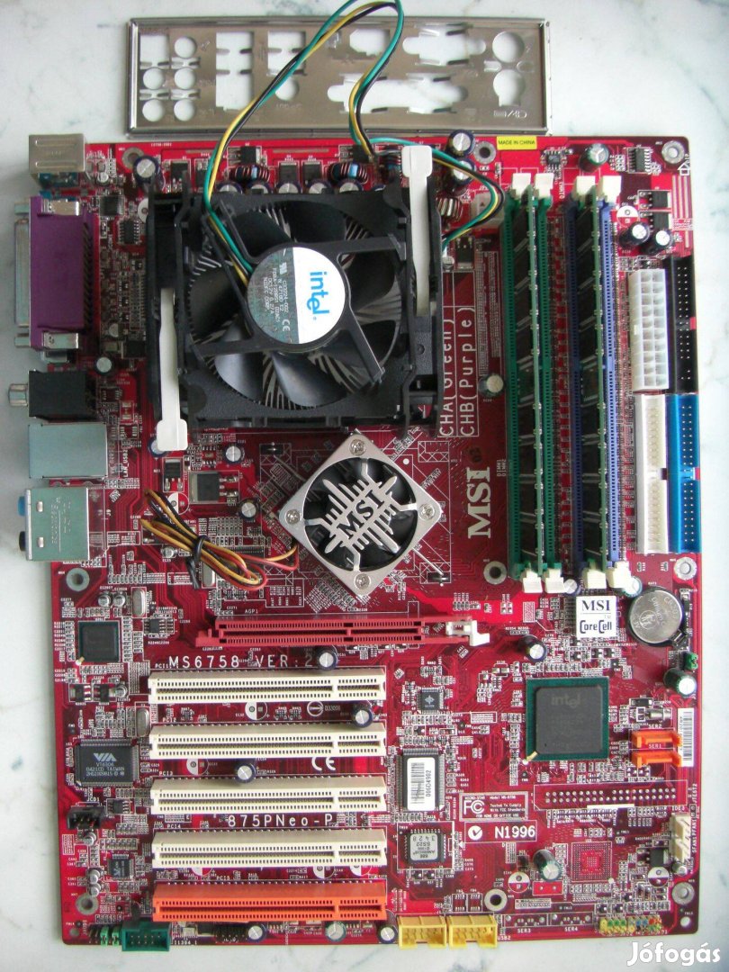 MSI 875P Neo-Fisr (PCB 2.0) + P4 3,2GHz s478 félkonfig