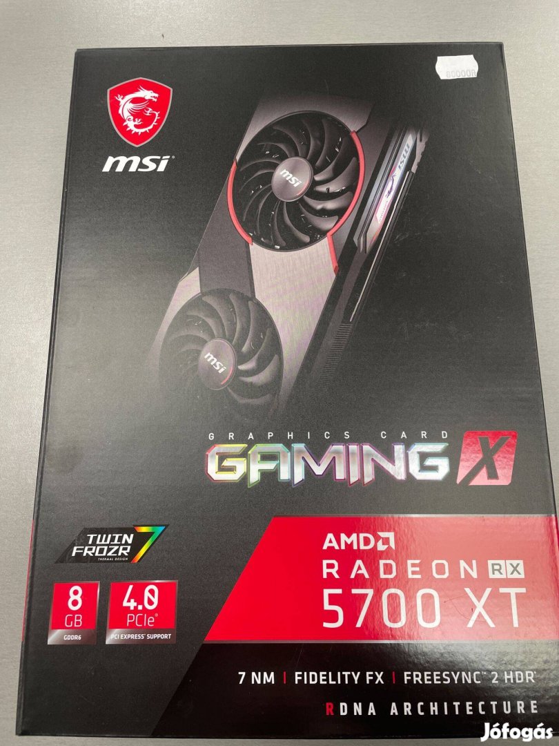 MSI Amd Radeon RX 5700XT videókártya 6hó jótállás/számla