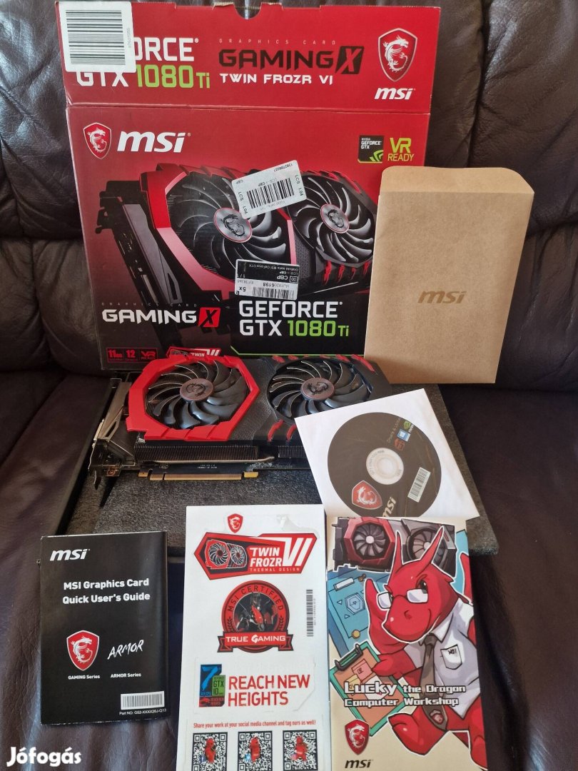 MSI Gtx 1080 Ti Gaming X 11GB Gddr5X 352bit videókártya