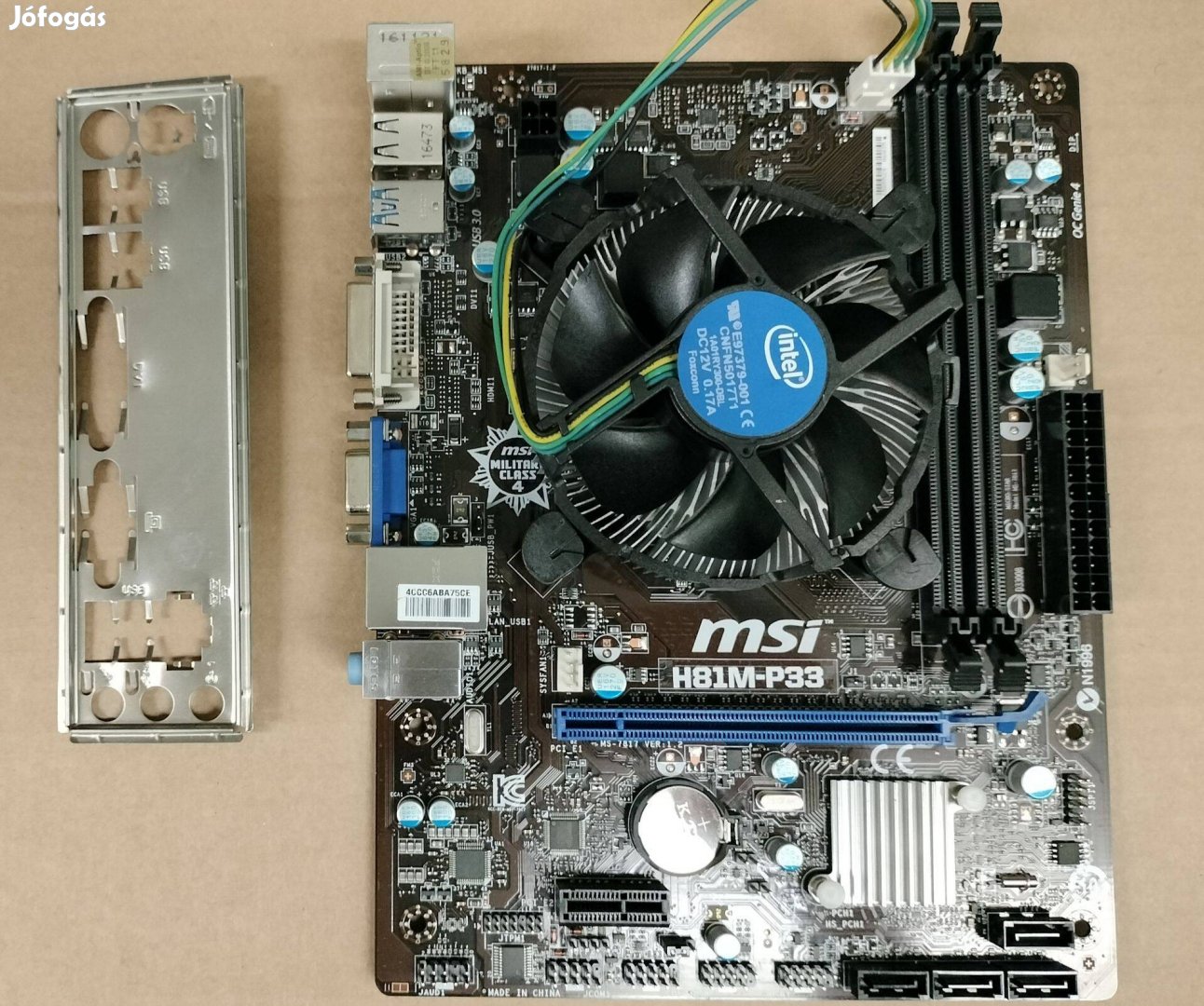 MSI H81-P33 alaplap + Intel Celeron 2,7GHz + Hűtő
