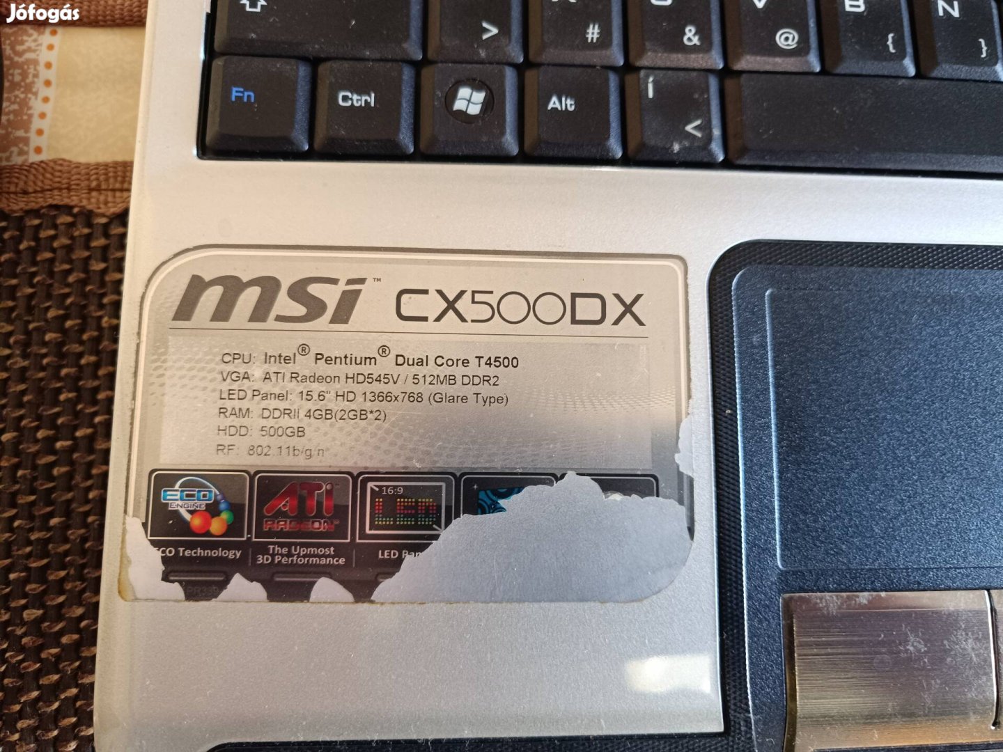 MSI Laptop hibás