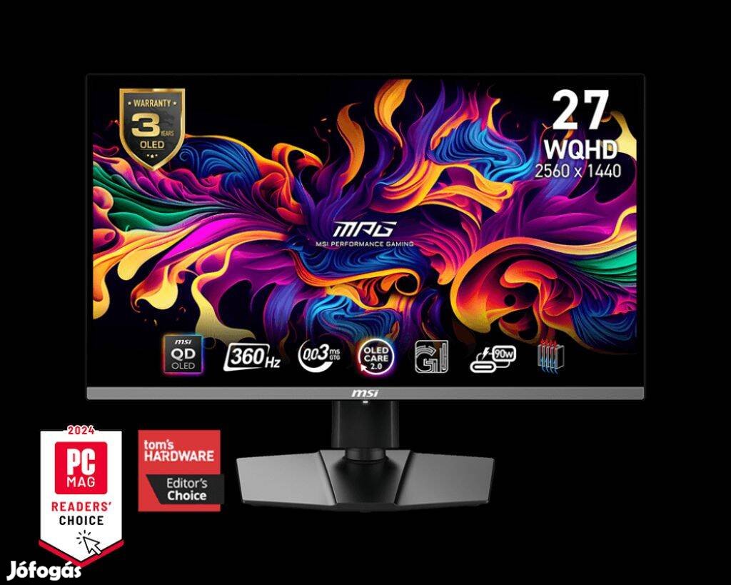 MSI MPG 271Qrx 1440p 360hz 26'5 colos OLED Monitor