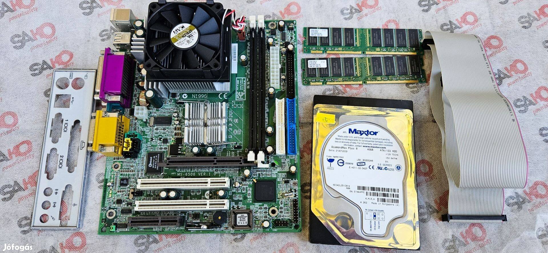 MSI MS-6506 + proci + ram + hdd (retro félkonfig)