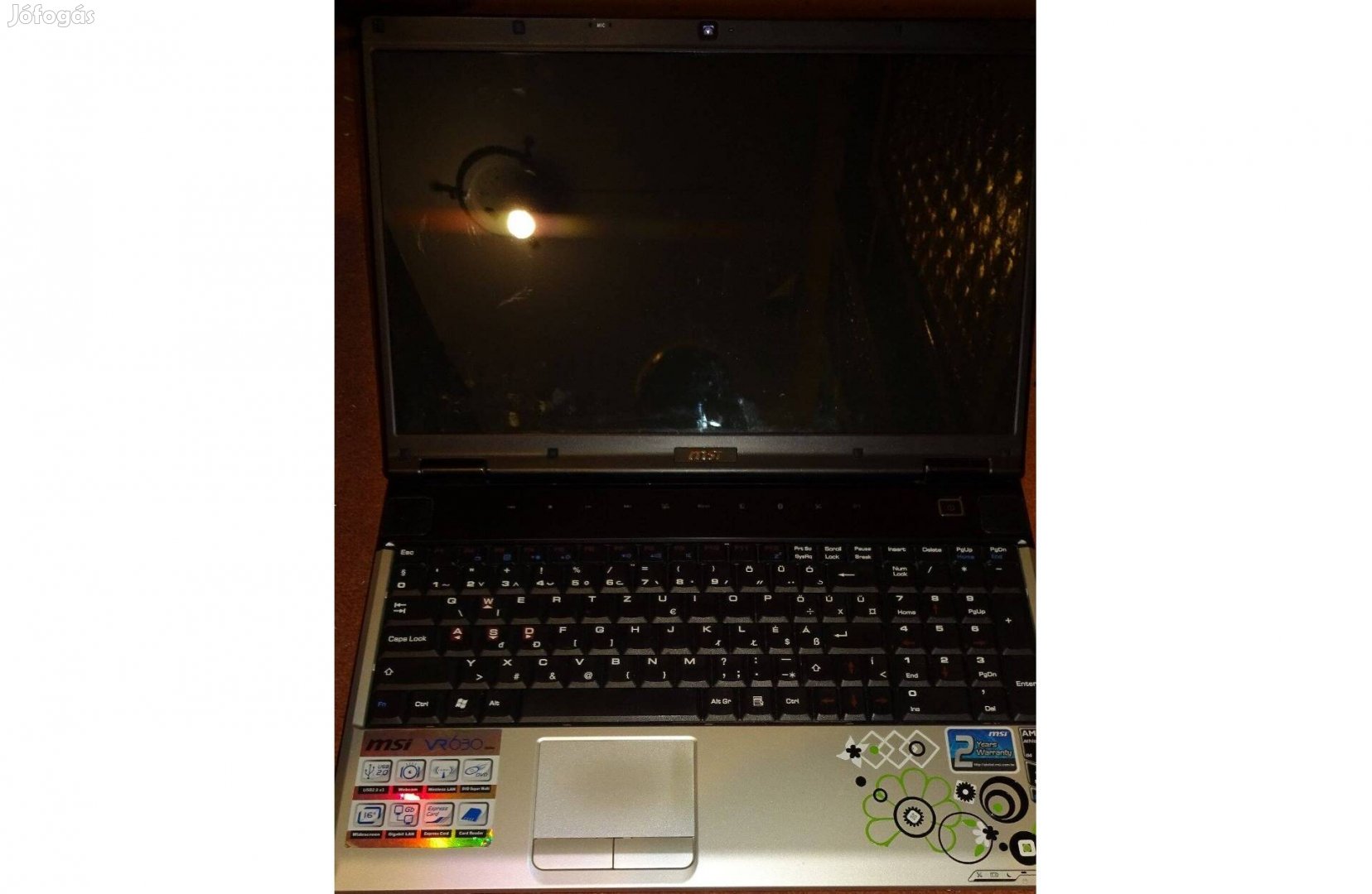 MSI VR630X-236HU 16" laptop hibásan eladó!