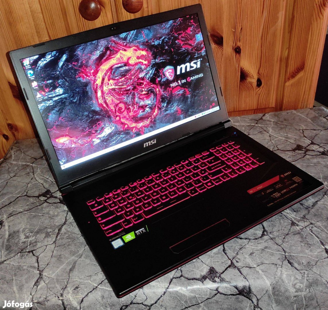 MSI brutál gamer laptop/i7-8750H/ Rtx 2060 6GB DDR6!