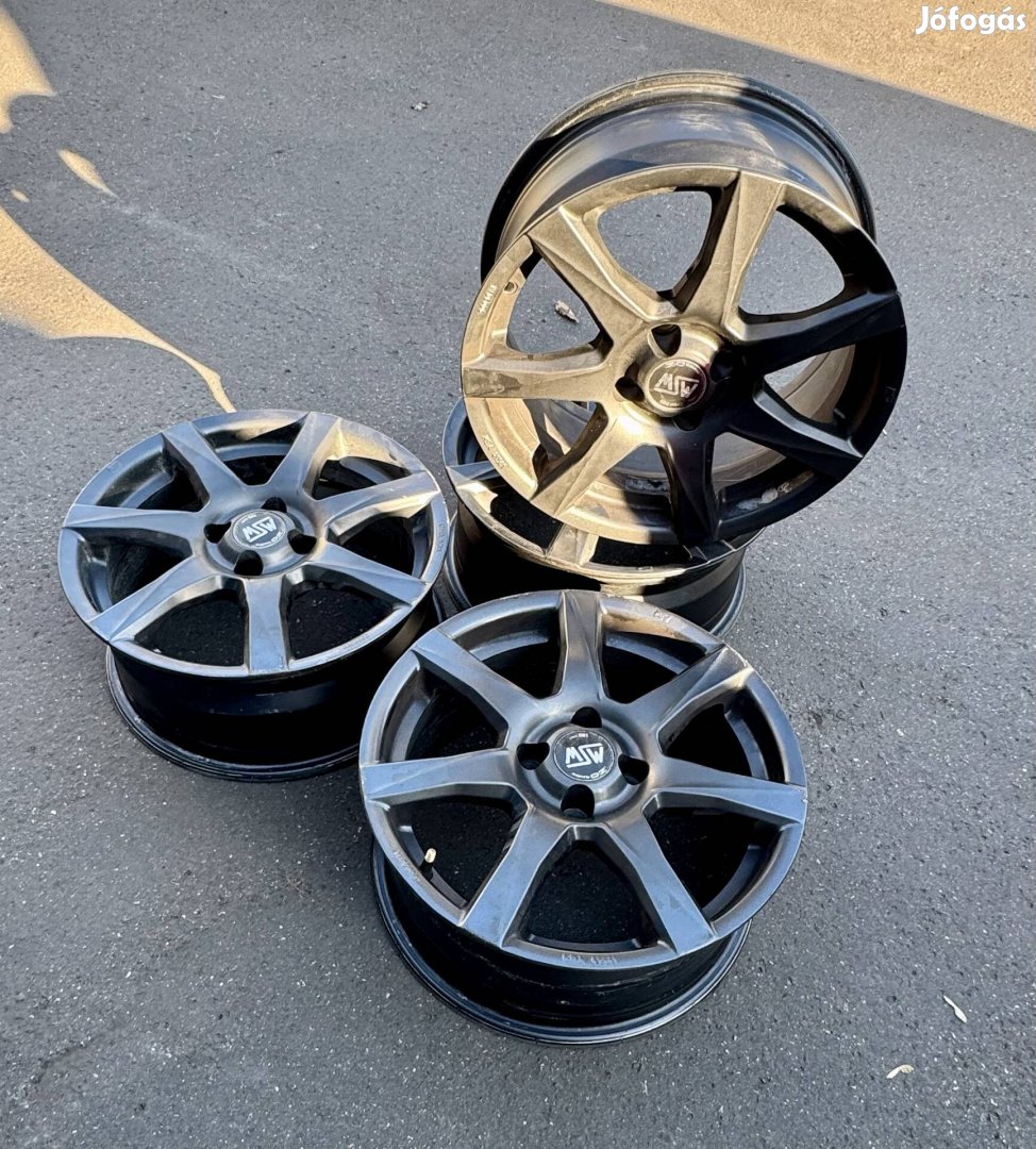 MSW O.Z. 16" fekete alufelni garnitúra ET37