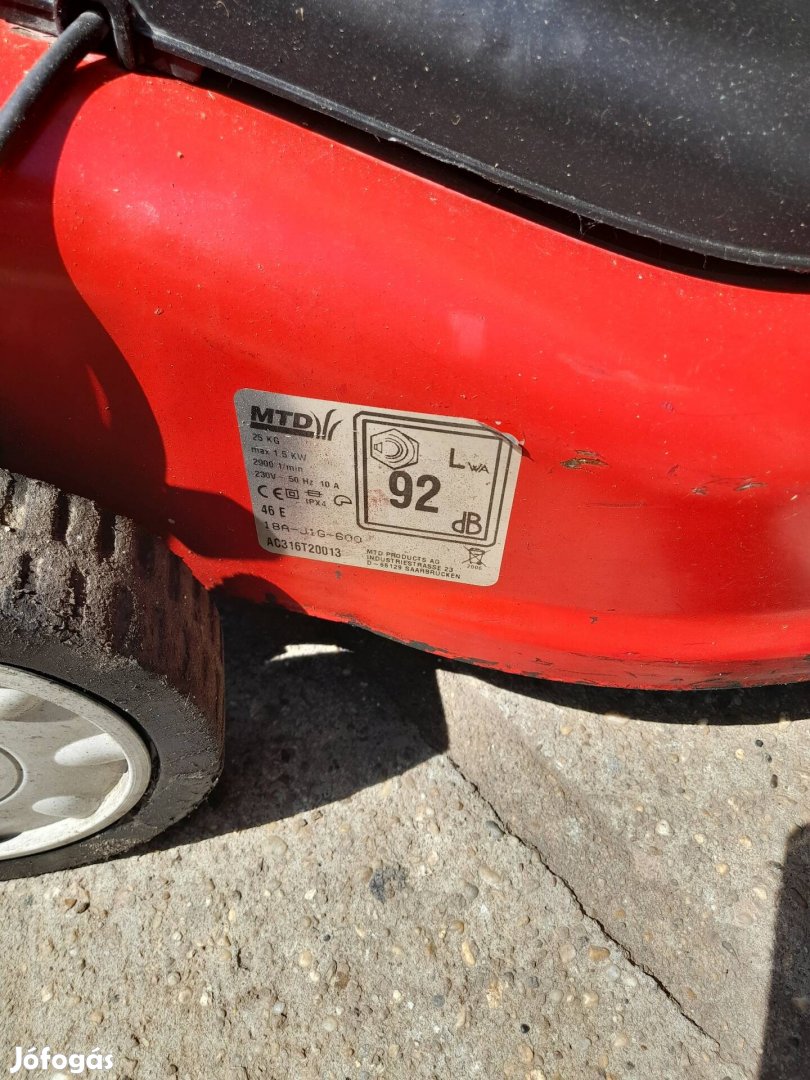 MTD 46E Elektromos 1500W újszerű