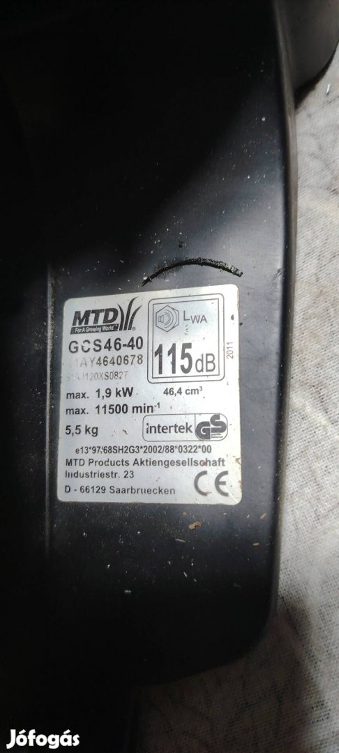 MTD GCS 46 / 40 láncfűrész / motorfűrész 