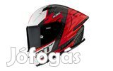 MT Helmets KRE+ Carbon Brush A5 piros S zárt bukósisak