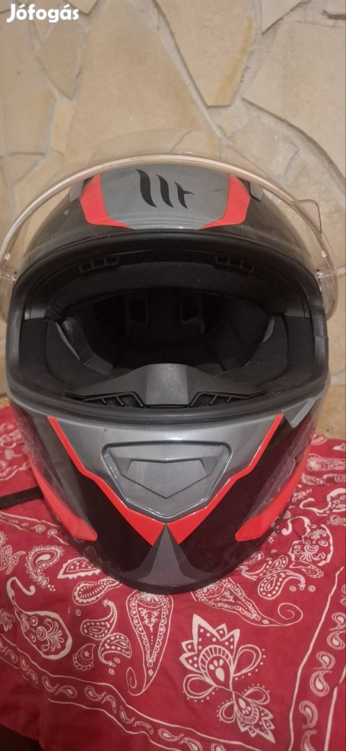 MT Helmets Stinger Spike B5 Fényes Piros Zárt Motoros Bukósisak