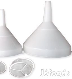 MŰanyag tölcsér 25cm-es + SzŰrőbetét   (1368)