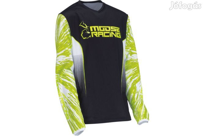 MX Jersey Moose Racing Gyerek Agroid HI-VIZ/fekete XL