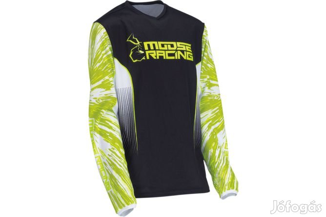 MX Jersey Moose Racing Gyerekeknek Agroid HI-VIZ/fekete Közepes