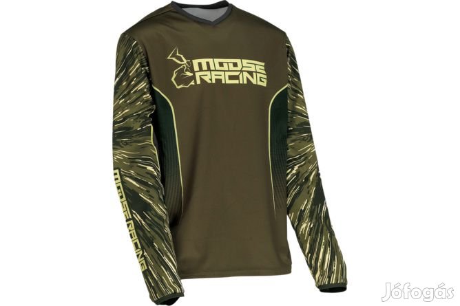 MX Jersey Moose Racing gyerek Agroid olívazöld/drapp  LG