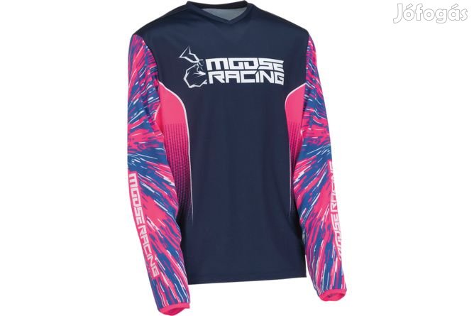 MX Jersey Moose Racing gyerek Agroid rózsaszín/kék XS