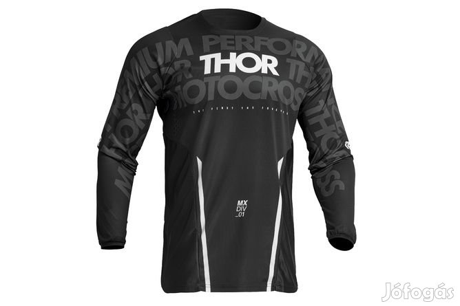 MX Jersey Thor Pulse Mono fekete / fehér 3X