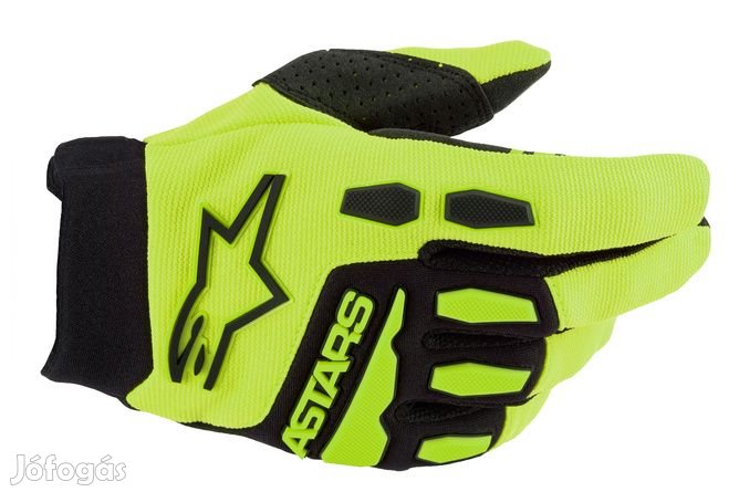 MX kesztyű Alpinestars gyerekeknek &amp; ifjúságnak Full Bore neon sár