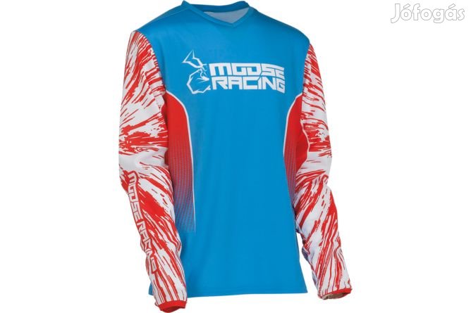 MX mez Moose Racing Kids Agroid piros/fehér/kék XL