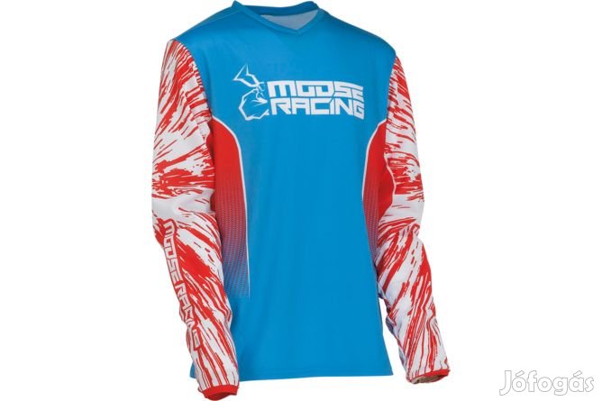 MX mez Moose Racing gyerek Agroid piros/fehér/kék SM