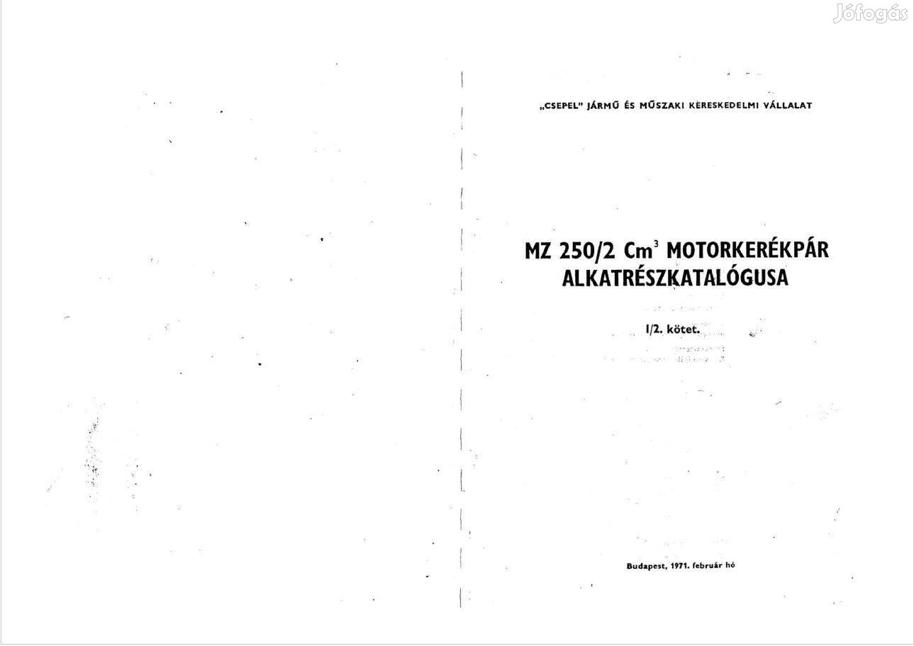 MZ 250/2 alkatrész katalógus ( Magyar )