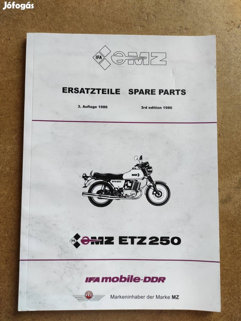 MZ Etz 250 alkatrészkatalógus