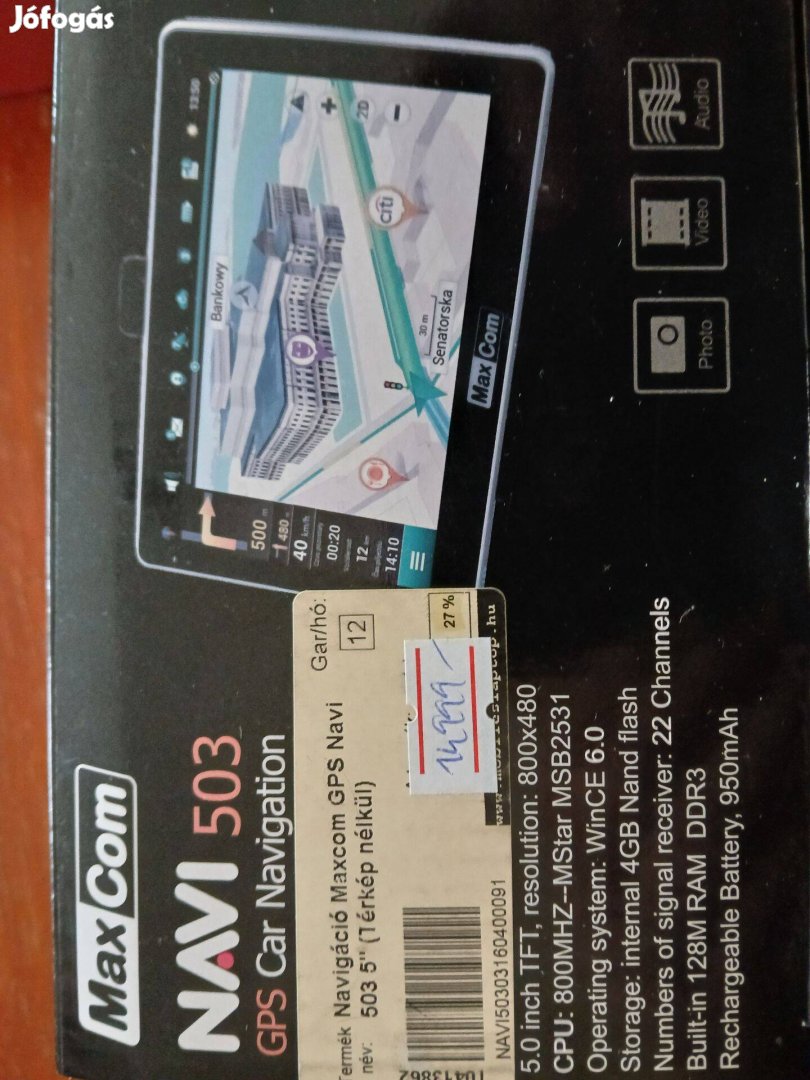 M-78. Maxcom Navi 503 GPS Car Navigation Új Termék :
