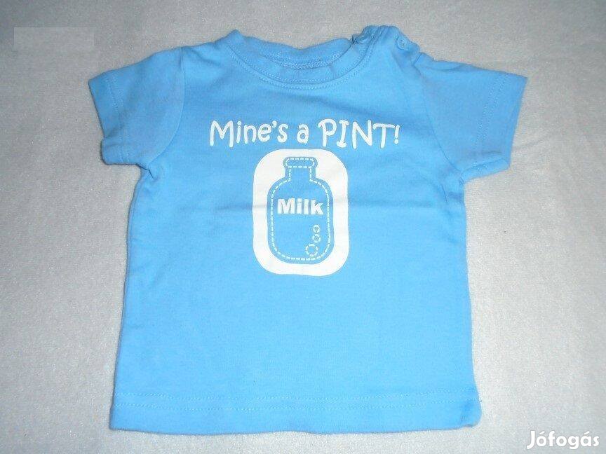 MCo kék mintás póló 3-6 hó méret 68