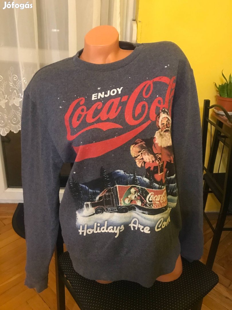 M L férfi karácsonyi coca cola pulóver