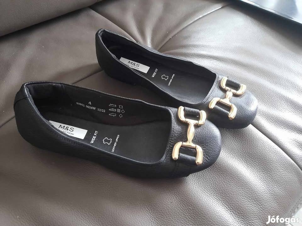 M&S bőr balerina 37 37-es új uk 4