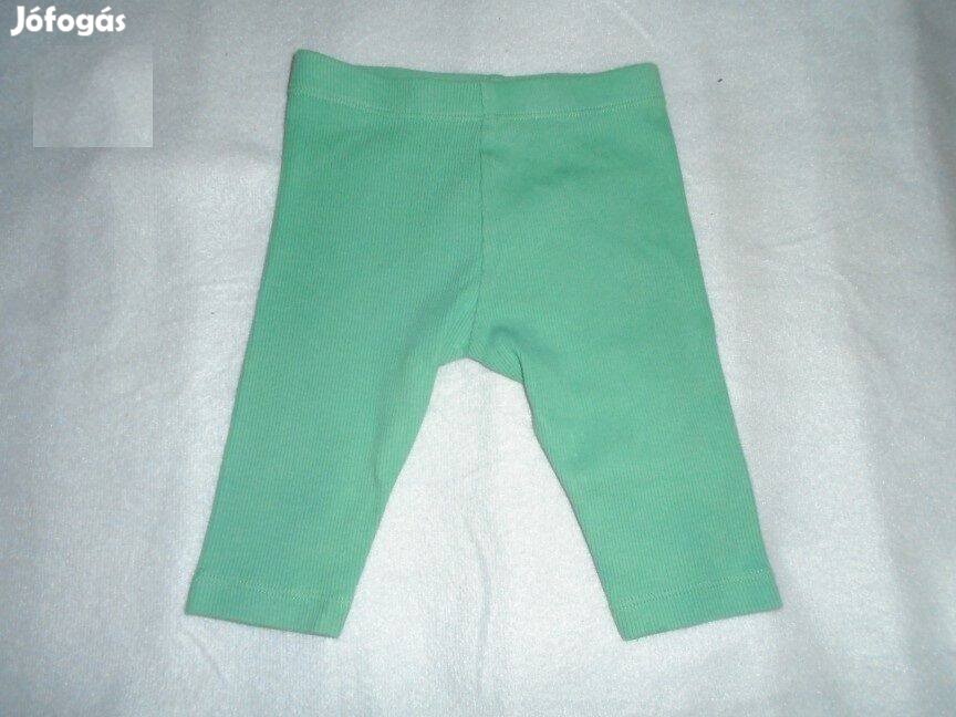 M&S zöld színű pamut nadrág 0-3 hó (méret 62)