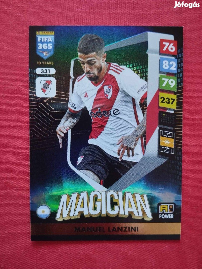 M. Lanzini (River Plate) FIFA 365 2025 Power Magician focis kártya