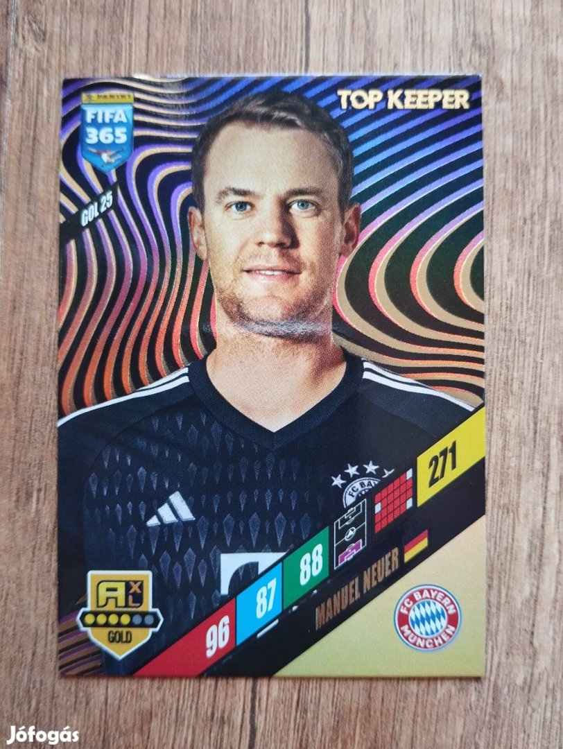 M. Neuer (Bayern München) FIFA 365 2024 GOLD Top Keeper focis kártya