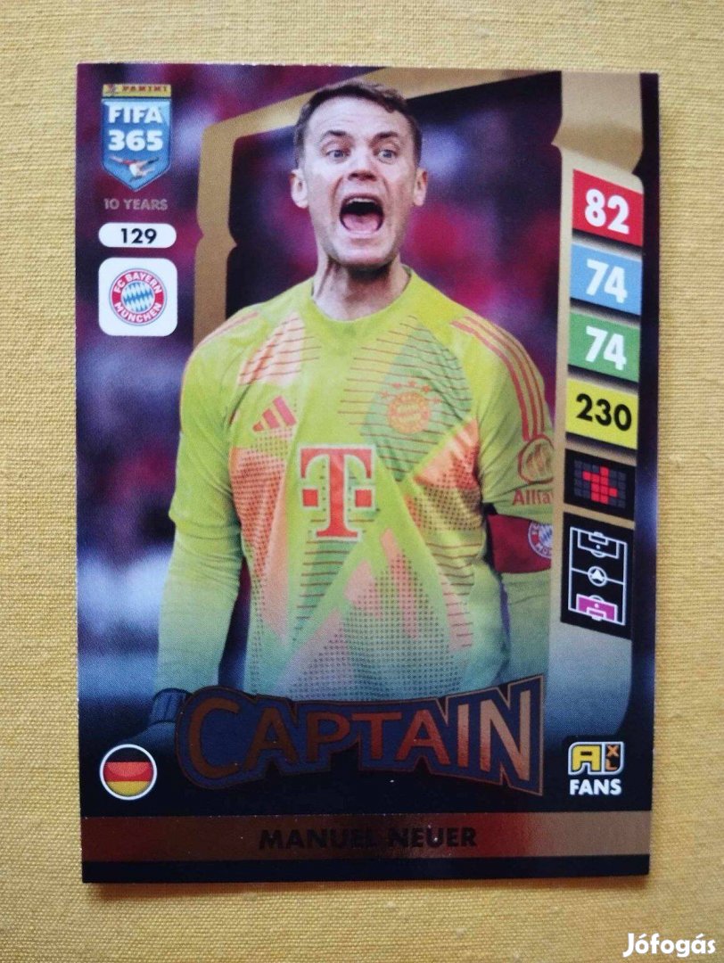 M. Neuer (Bayern München) FIFA 365 2025 Captain focis kártya