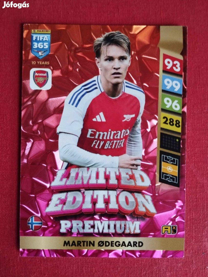 M. Odegaard Arsenal FIFA 365 2025 Prémium Limited edition focis kártya