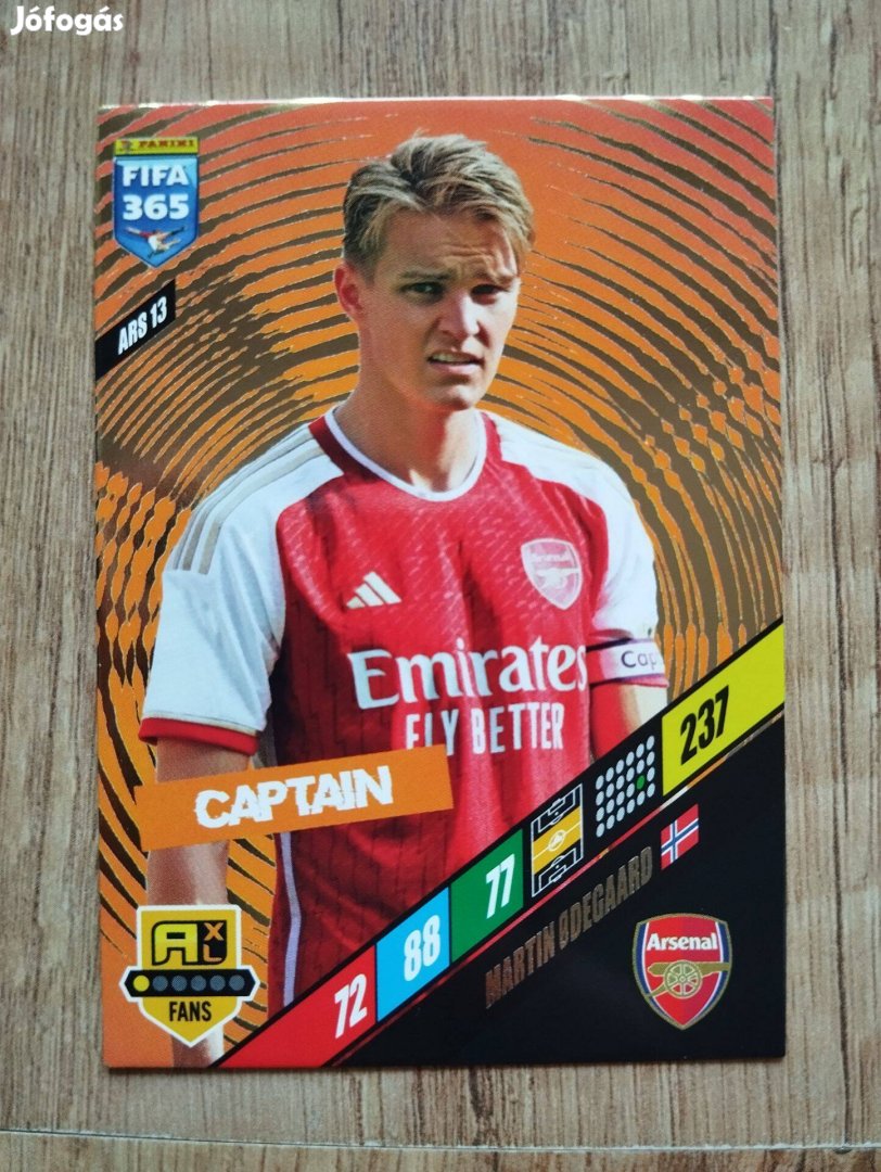 M. Odegaard (Arsenal) FIFA 365 2024 FANS Captain focis kártya