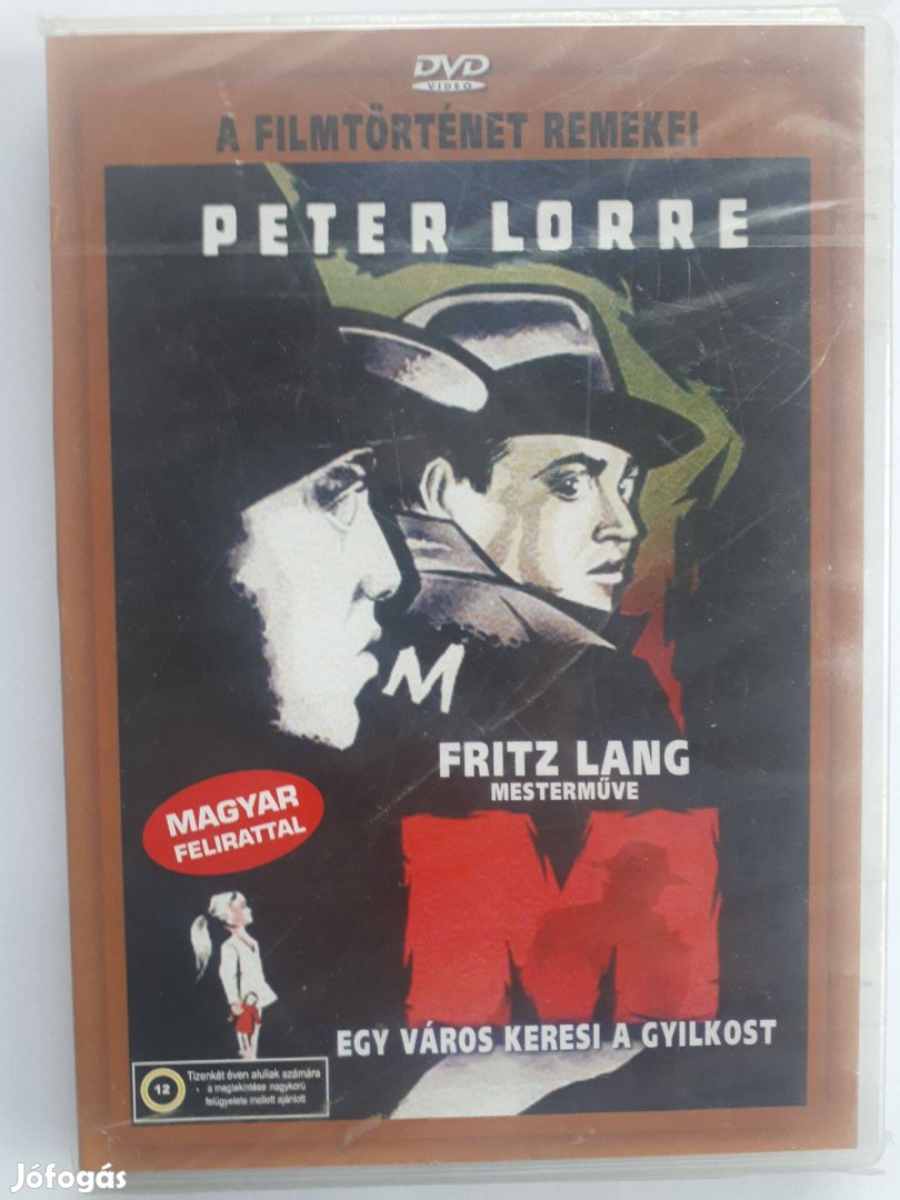 M - Egy város keresi a gyilkost (Peter Lorre) - új, bontatlan DVD