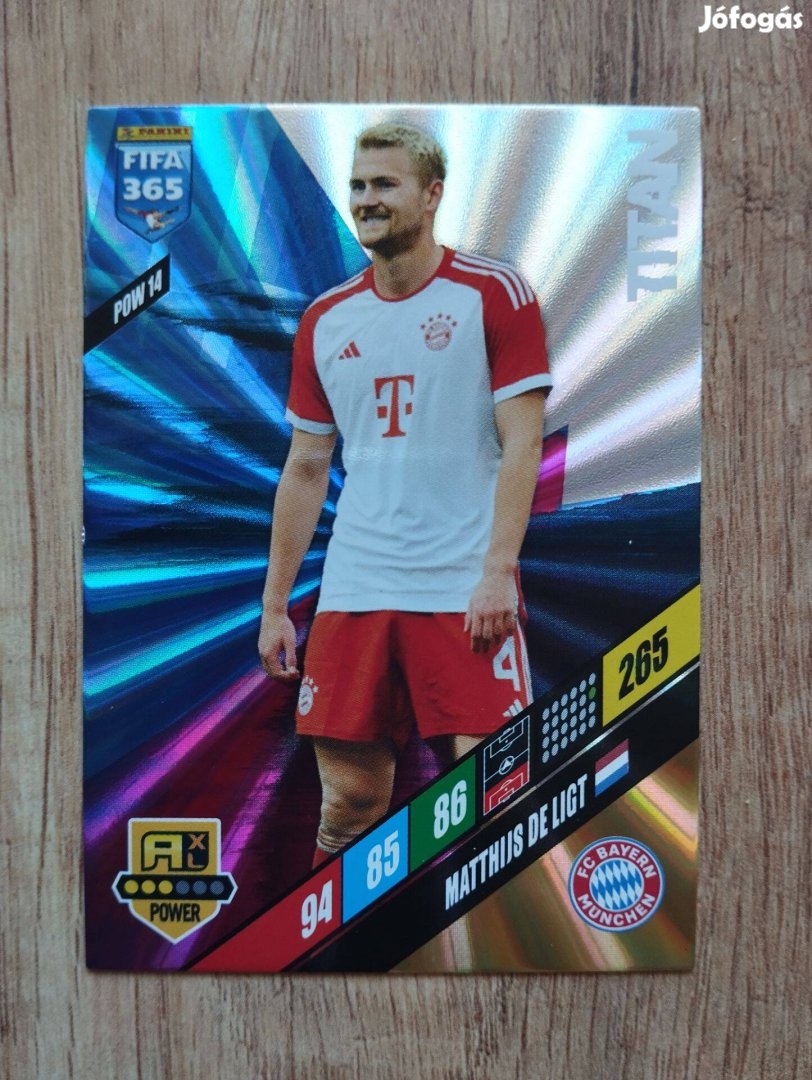 M. de Ligt (Bayern München) FIFA 365 2024 Power Titan focis kártya