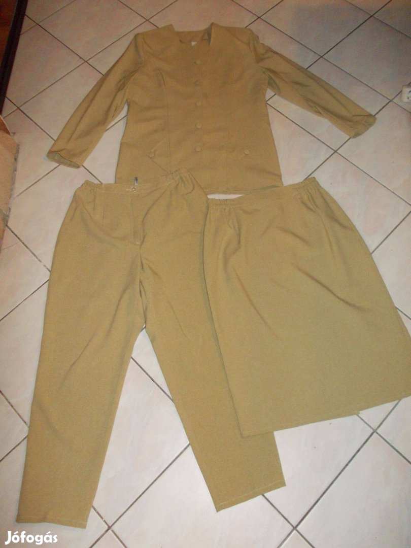 M-es 3 részes újszerű kosztüm - szoknya, nadrág, blézer