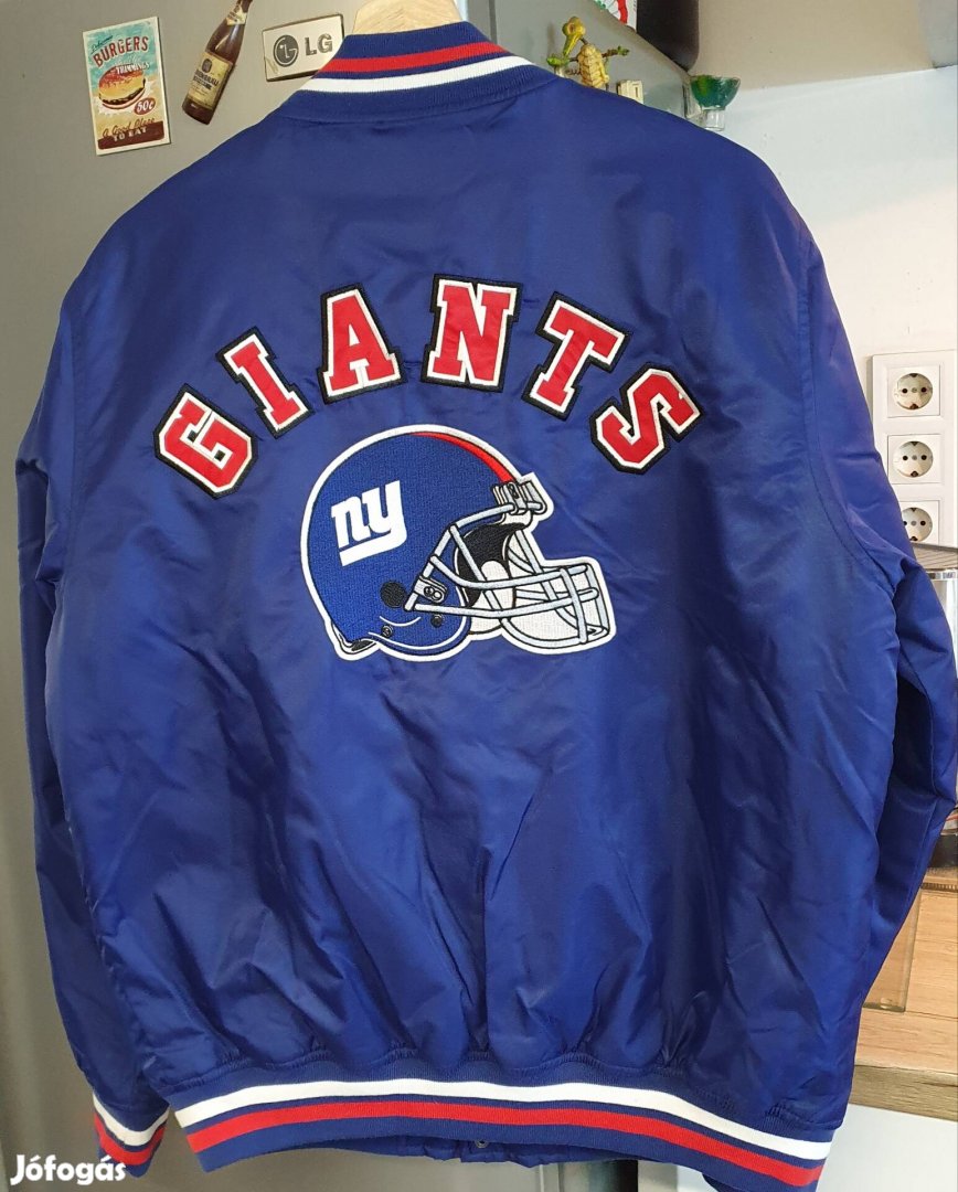 M-es New York Giants NFL varsity bomber dzseki baseball